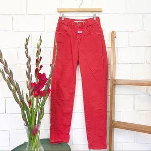 Vintage red high waisted jeans